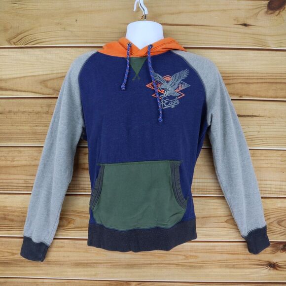 American Eagle Outfitters Other - American Eagle VTG Hoodie Sweatshirt Mens Sz M Multicolor Colorblock Long Sleeve